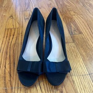 Kate Spade “Casey Too” Black Heels with Decorative Bow